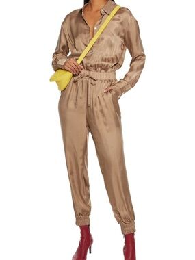 $495 NWT CINQ À SEPT
Joyce cupro satin-twill jumpsuit